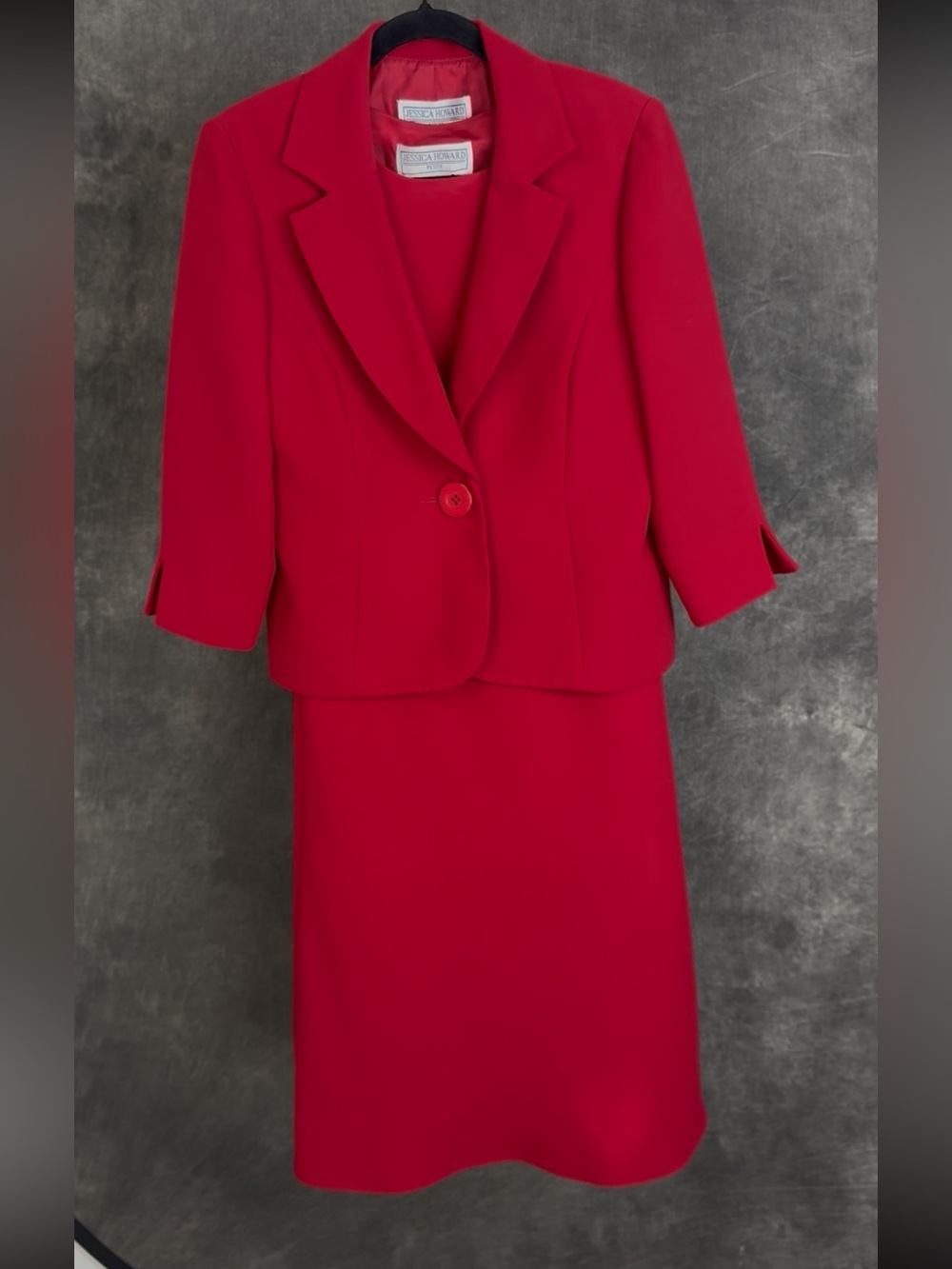 Jessica Howard Petite Red Two-Piece Dress Suit Women’s Size 10P - Picture 6 of 6